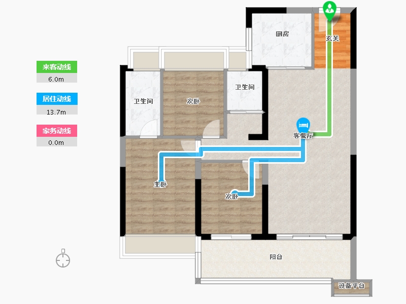 安徽省-宿州市-碧桂园中央公园-92.00-户型库-动静线