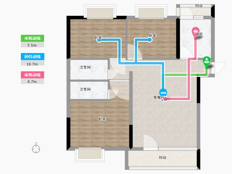 湖北省-黄石市-黄石当代满堂悦MOMΛ-99.00-户型库-动静线