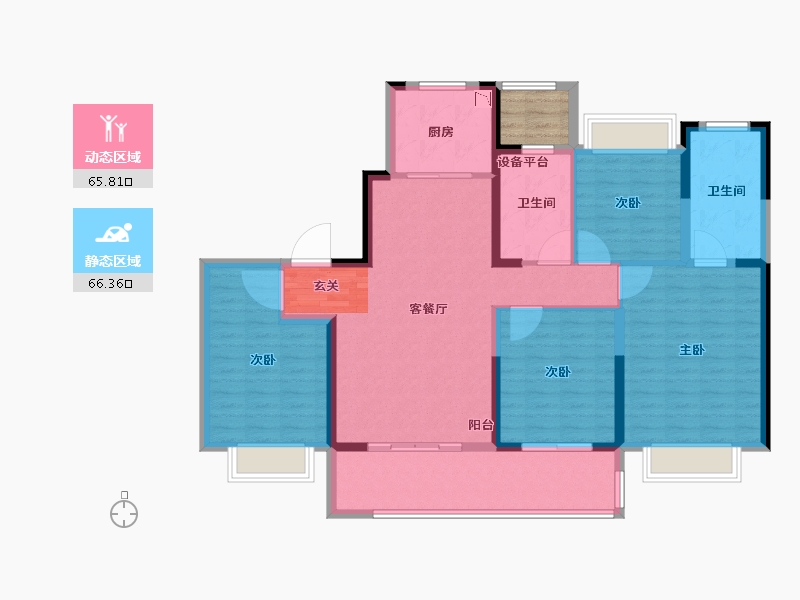 江苏省-常州市-牡丹和府住宅-121.77-户型库-动静分区