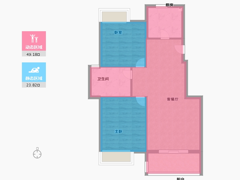 福建省-厦门市-招商兰溪谷-66.00-户型库-动静分区