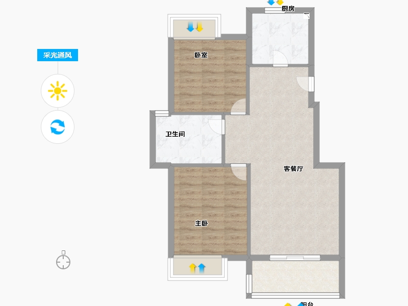 福建省-厦门市-招商兰溪谷-66.00-户型库-采光通风