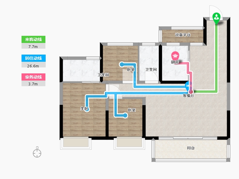 河南省-许昌市-许昌心怡苑·建业府-115.00-户型库-动静线