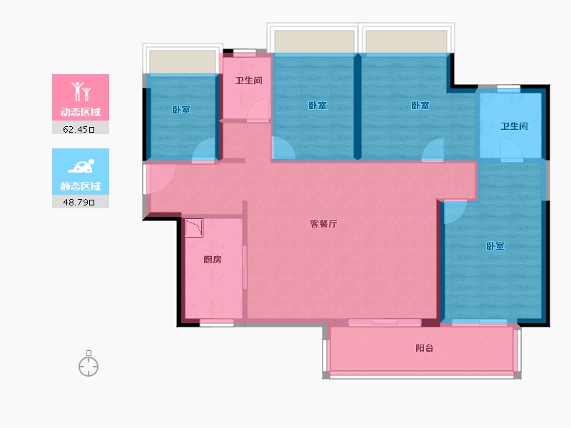 广东省-广州市-实地•广州常春藤-100.00-户型库-动静分区