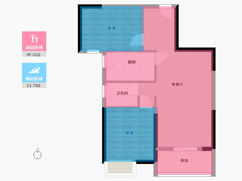 湖北省-武汉市-星光国际-59.83-户型库-动静分区