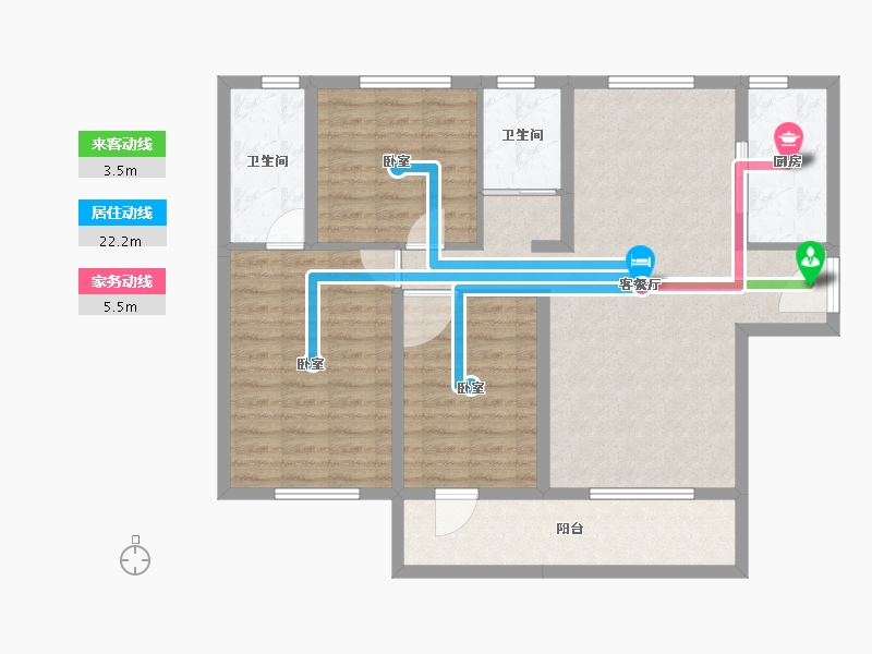 湖北省-黄冈市-碧桂园黄冈之星-100.09-户型库-动静线