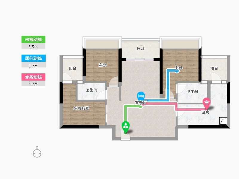 广东省-湛江市-君临世纪-84.40-户型库-动静线