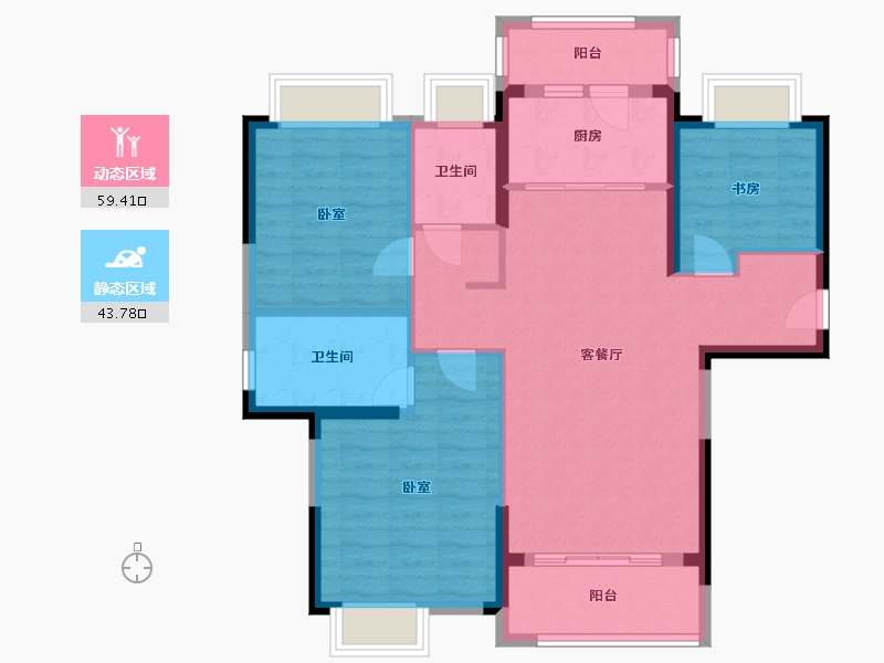 湖北省-武汉市-城投四新之光-92.77-户型库-动静分区