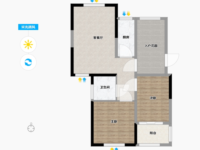 安徽省-蚌埠市-上河时代-83.00-户型库-采光通风