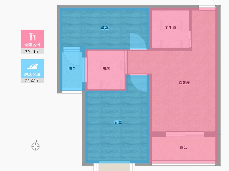 湖北省-武汉市-九坤新城壹号御府-46.21-户型库-动静分区