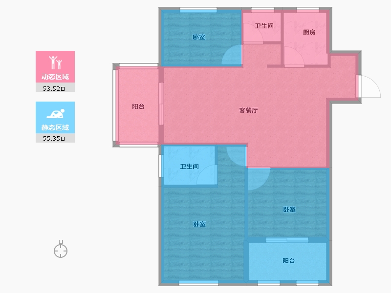 湖北省-黄冈市-翰林学府-99.40-户型库-动静分区