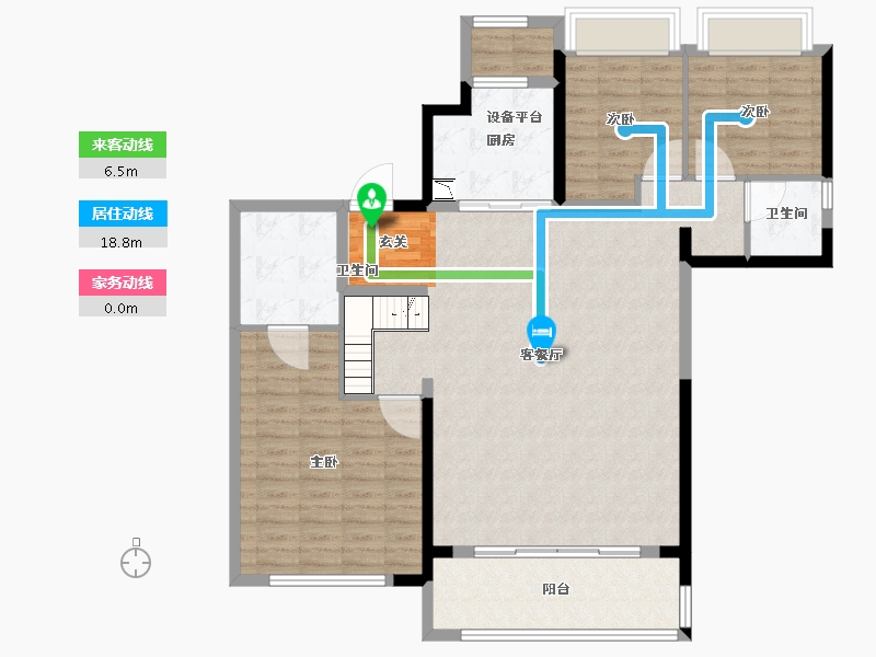 江苏省-常州市-牡丹和府住宅-117.75-户型库-动静线