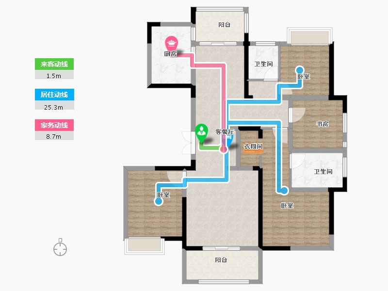 湖北省-黄冈市-新八·世纪华城-133.00-户型库-动静线