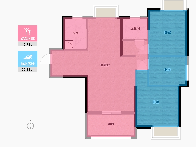 湖北省-武汉市-星光国际-70.71-户型库-动静分区