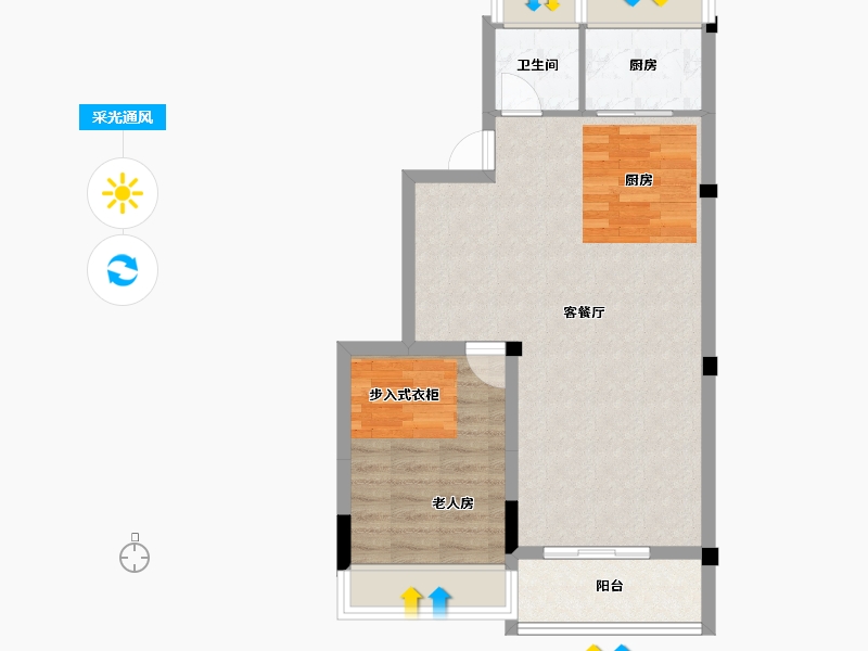 湖北省-十堰市-大家十里桃源-63.22-户型库-采光通风