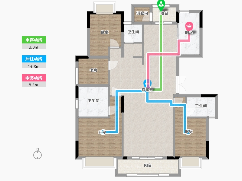 湖北省-武汉市-城投四新之光-129.81-户型库-动静线