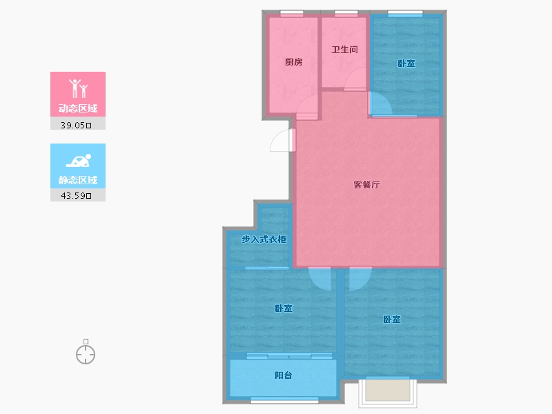 山东省-潍坊市-恒信新悦-74.33-户型库-动静分区