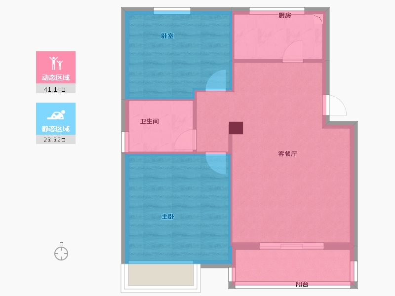 福建省-厦门市-招商兰溪谷-58.00-户型库-动静分区