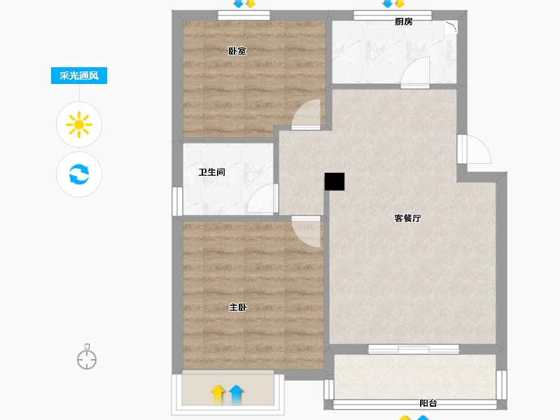 福建省-厦门市-招商兰溪谷-58.00-户型库-采光通风