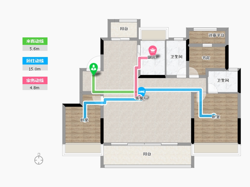 湖北省-十堰市-大家十里桃源-115.52-户型库-动静线