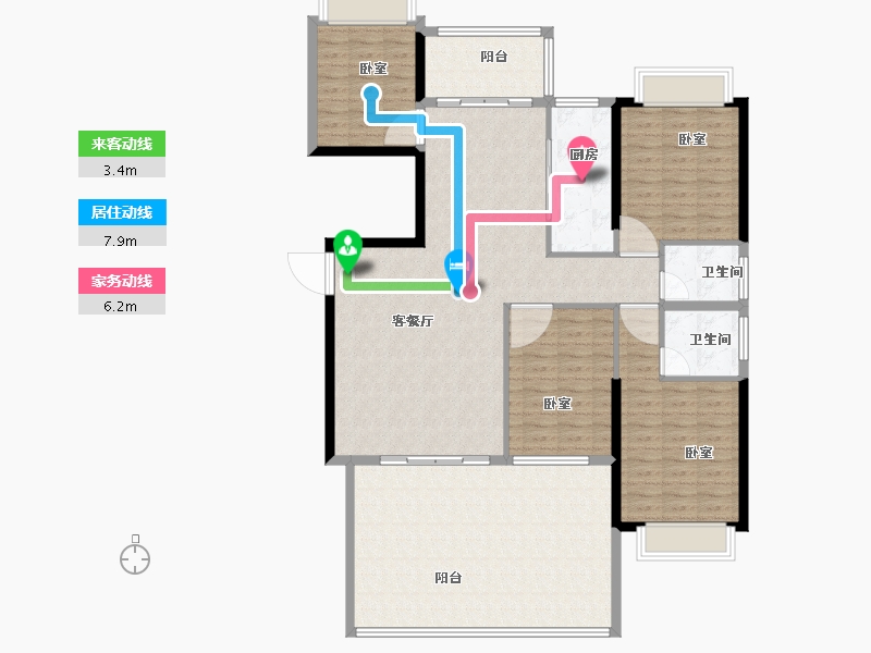 广东省-汕头市-海湾一城-152.00-户型库-动静线