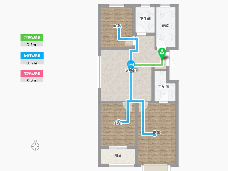 山东省-潍坊市-恒信新悦-75.50-户型库-动静线