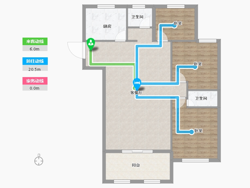 湖北省-黄冈市-翰林学府-95.51-户型库-动静线