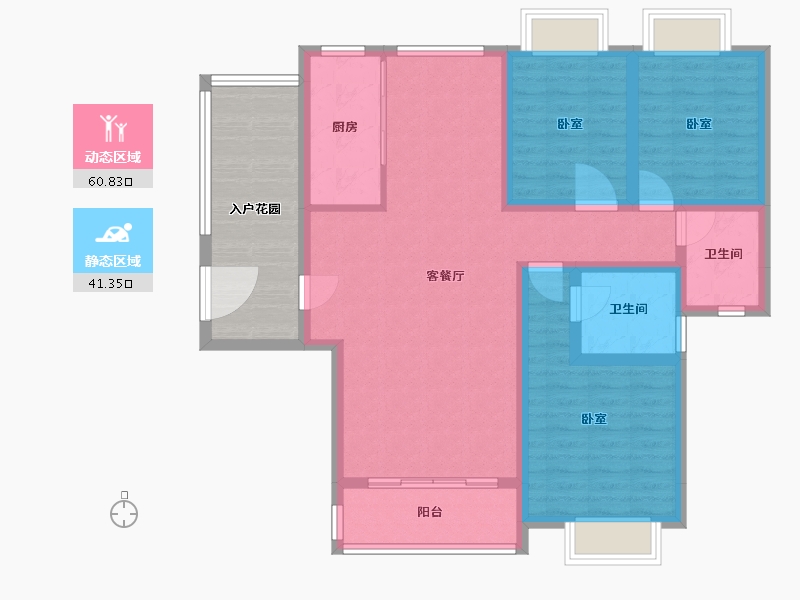 湖北省-黄石市-莲花湖·東景城-102.82-户型库-动静分区