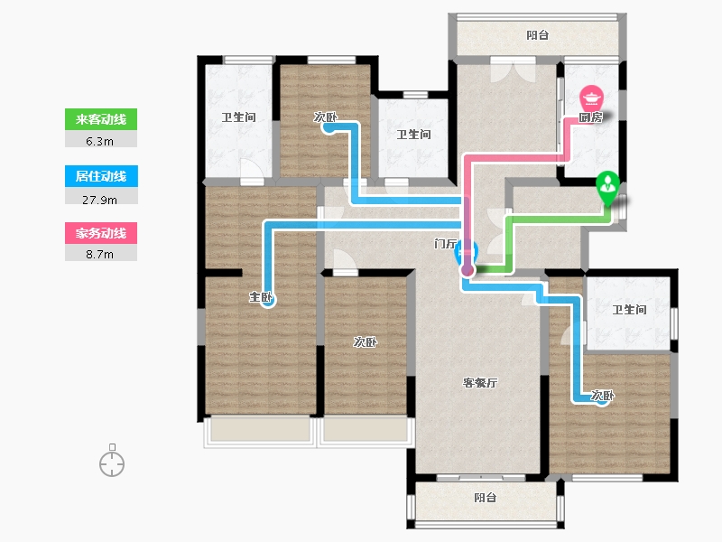 安徽省-蚌埠市-上河时代-171.49-户型库-动静线