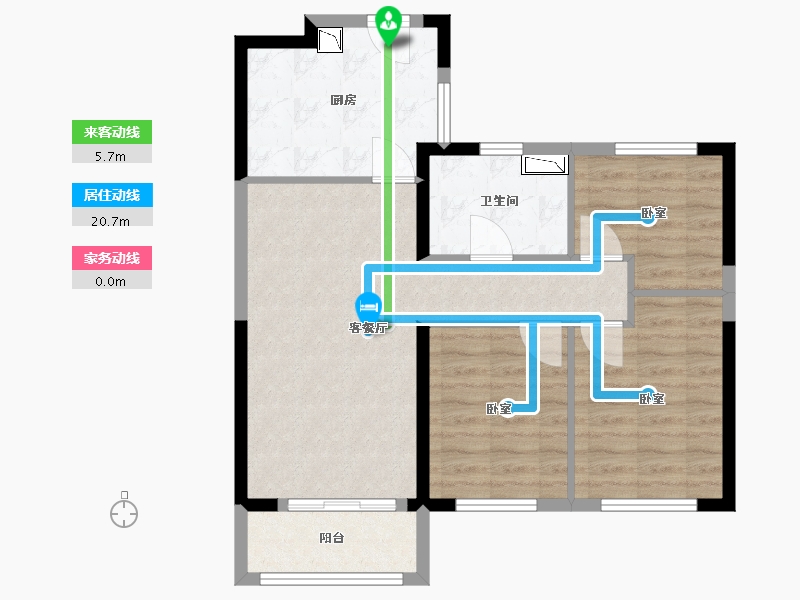 湖北省-武汉市-万科保利联投理想星光-73.00-户型库-动静线