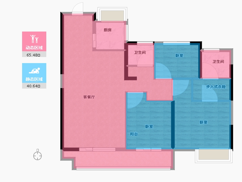 湖北省-襄阳市-国投襄阳院子-95.19-户型库-动静分区