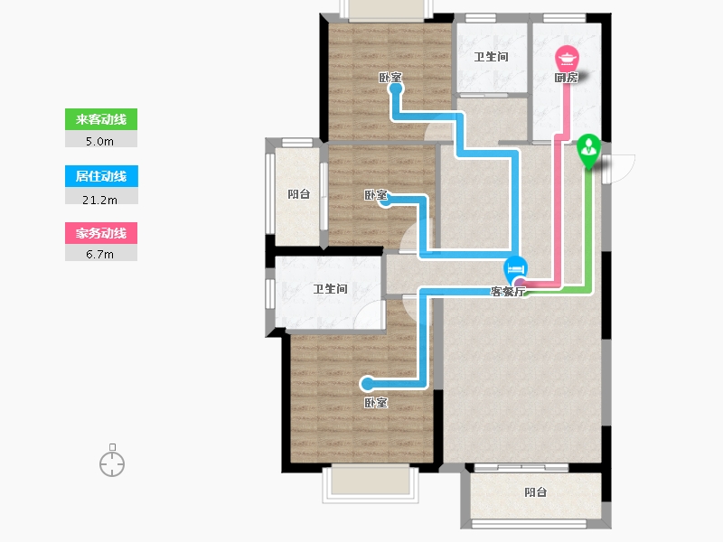 湖北省-咸宁市-永盛咸宁府-100.19-户型库-动静线