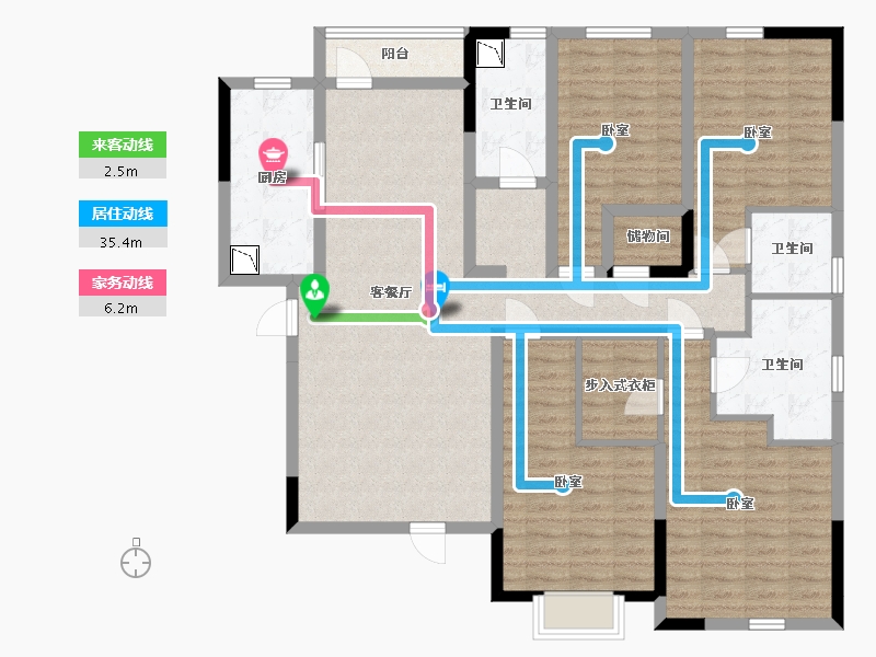 湖南省-株洲市-德国之家-132.66-户型库-动静线