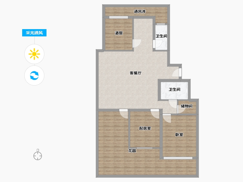 山东省-烟台市-十里洋房-114.09-户型库-采光通风