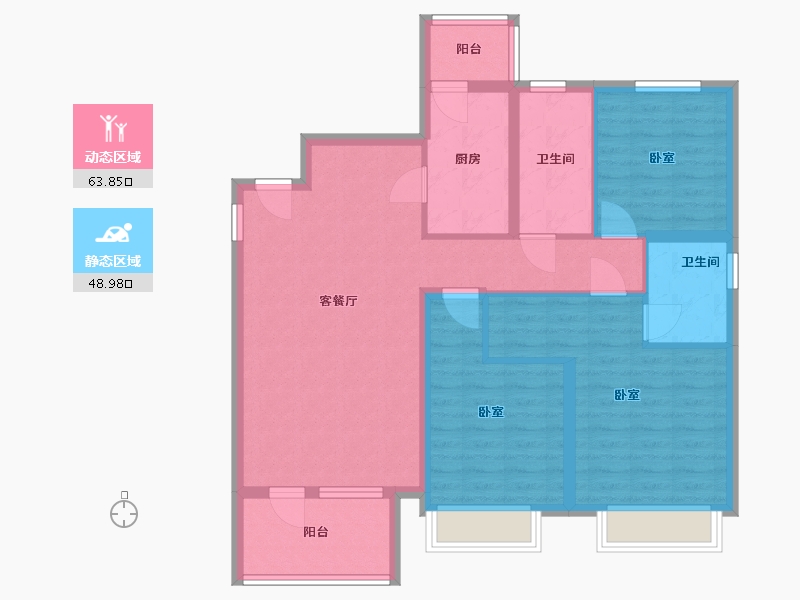 山东省-烟台市-烟台开发区万达广场-101.00-户型库-动静分区