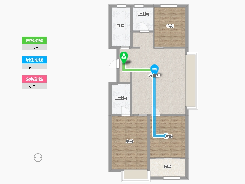 山东省-潍坊市-邦泰郡王府东郡-81.44-户型库-动静线