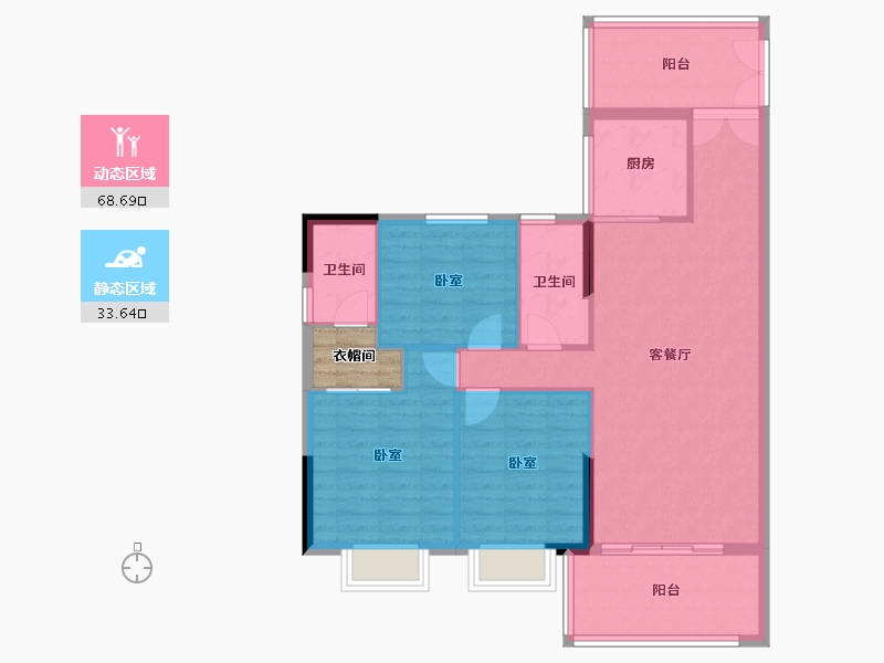 广东省-惠州市-经达御金湾-95.45-户型库-动静分区