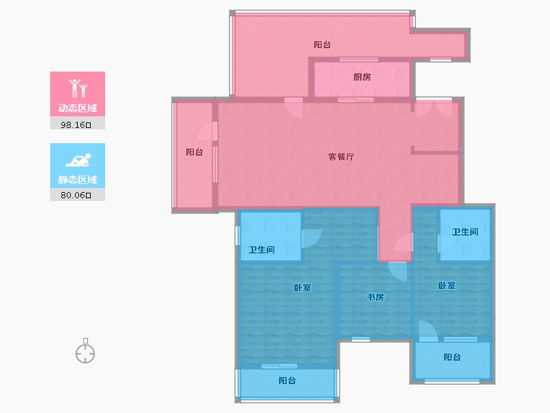 山东省-烟台市-十里洋房-160.78-户型库-动静分区