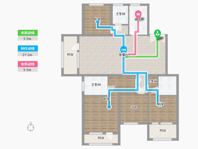 山东省-烟台市-十里洋房-139.15-户型库-动静线