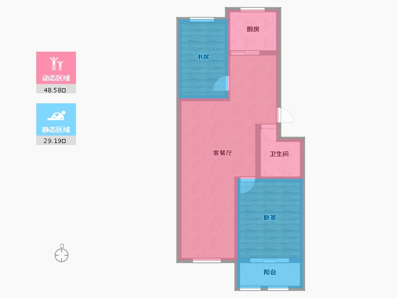 山东省-潍坊市-凤鸣郡和墅-69.01-户型库-动静分区