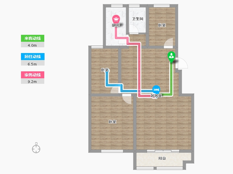 山东省-潍坊市-凤鸣郡和墅-93.00-户型库-动静线