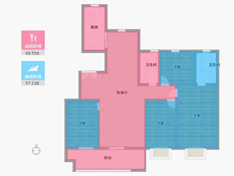 山东省-临沂市-泓尚华府-113.00-户型库-动静分区