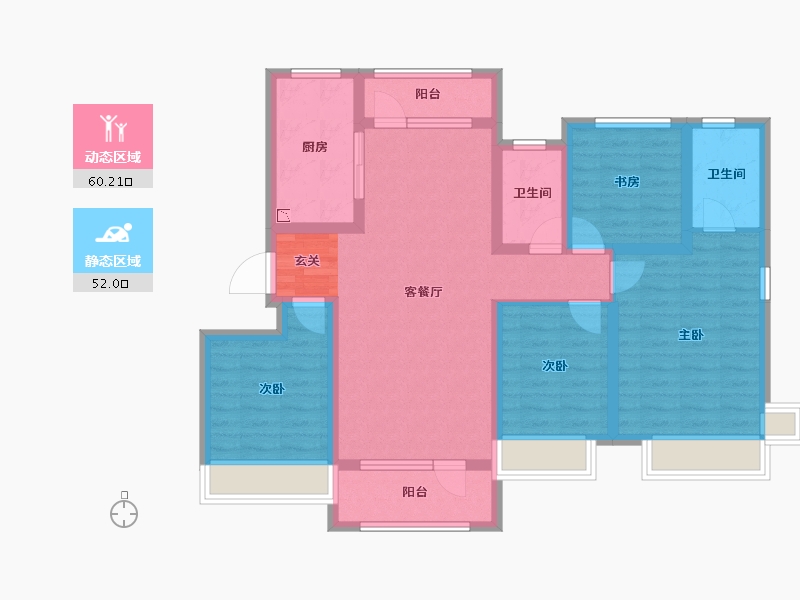 山东省-淄博市-南益名士华府-98.59-户型库-动静分区