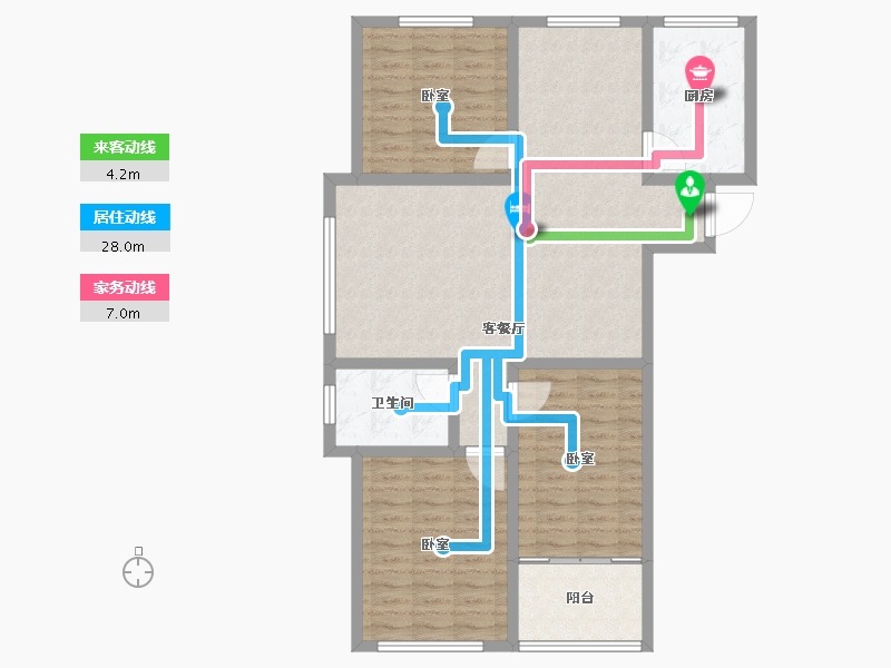 山东省-潍坊市-朝阳锦园-101.86-户型库-动静线