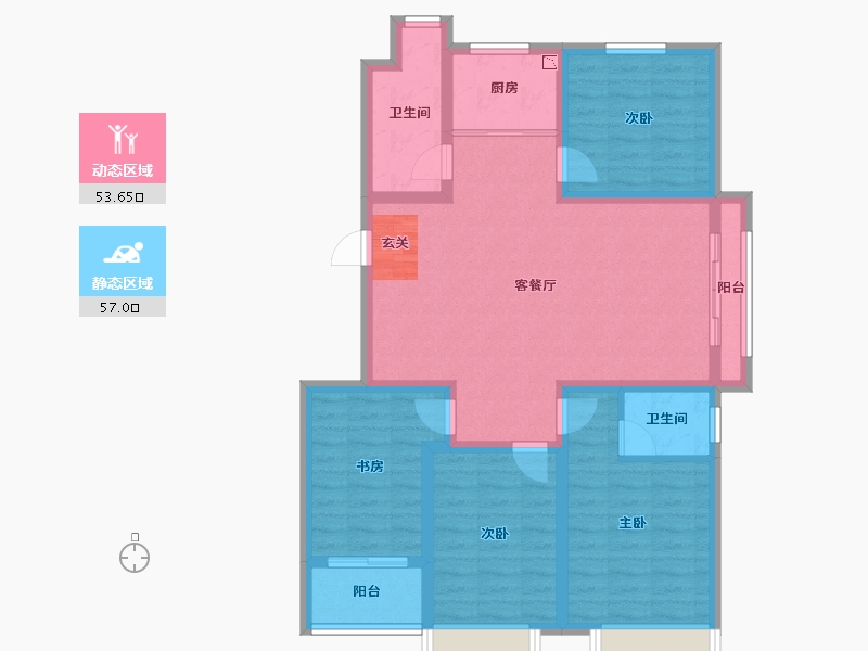 山东省-淄博市-柳泉悦府-98.21-户型库-动静分区