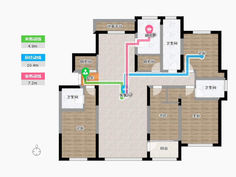 山东省-淄博市-原山天颐-138.91-户型库-动静线