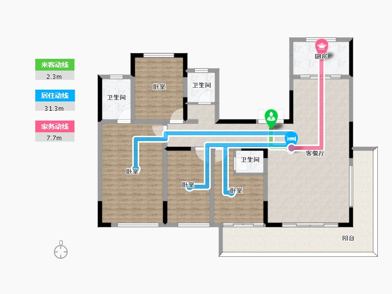 河南省-信阳市-潢川红玺台-167.30-户型库-动静线