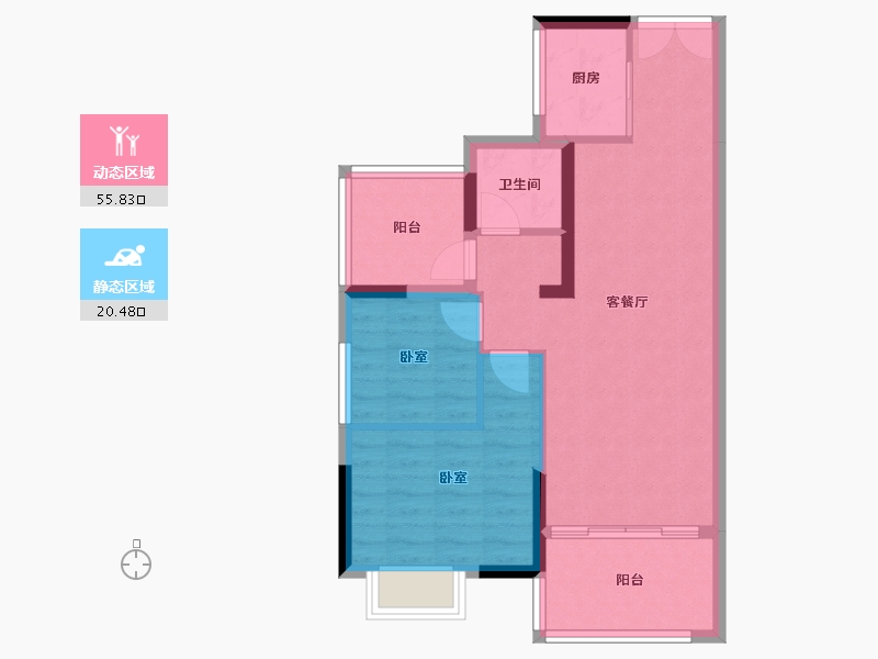 广东省-惠州市-经达御金湾-68.34-户型库-动静分区