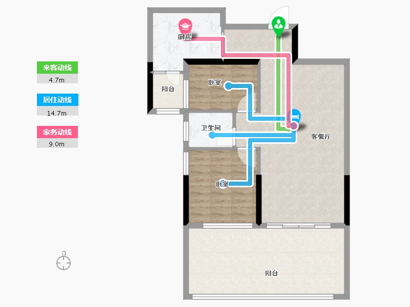 广东省-汕头市-海湾一城-88.00-户型库-动静线