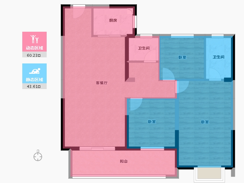 湖北省-咸宁市-鄂南半山公馆-93.24-户型库-动静分区