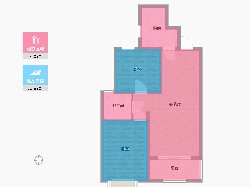 山东省-烟台市-红星国际广场住宅-62.10-户型库-动静分区